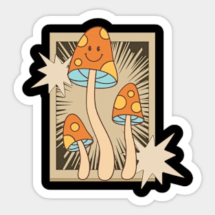 Retro mushroom Sticker